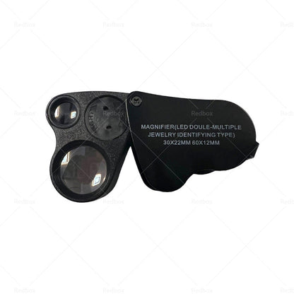 60x30mm Pocket Jeweller’s Eye Loupe Magnifier With LED Light Suitable For Jewelry