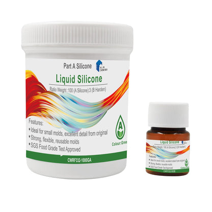 SH25 Liquid Silicone Rubber Mould Making Kit 100:3 Part Mix Suitable For Casting 1Kg 2Kg 5Kg 10Kg Green