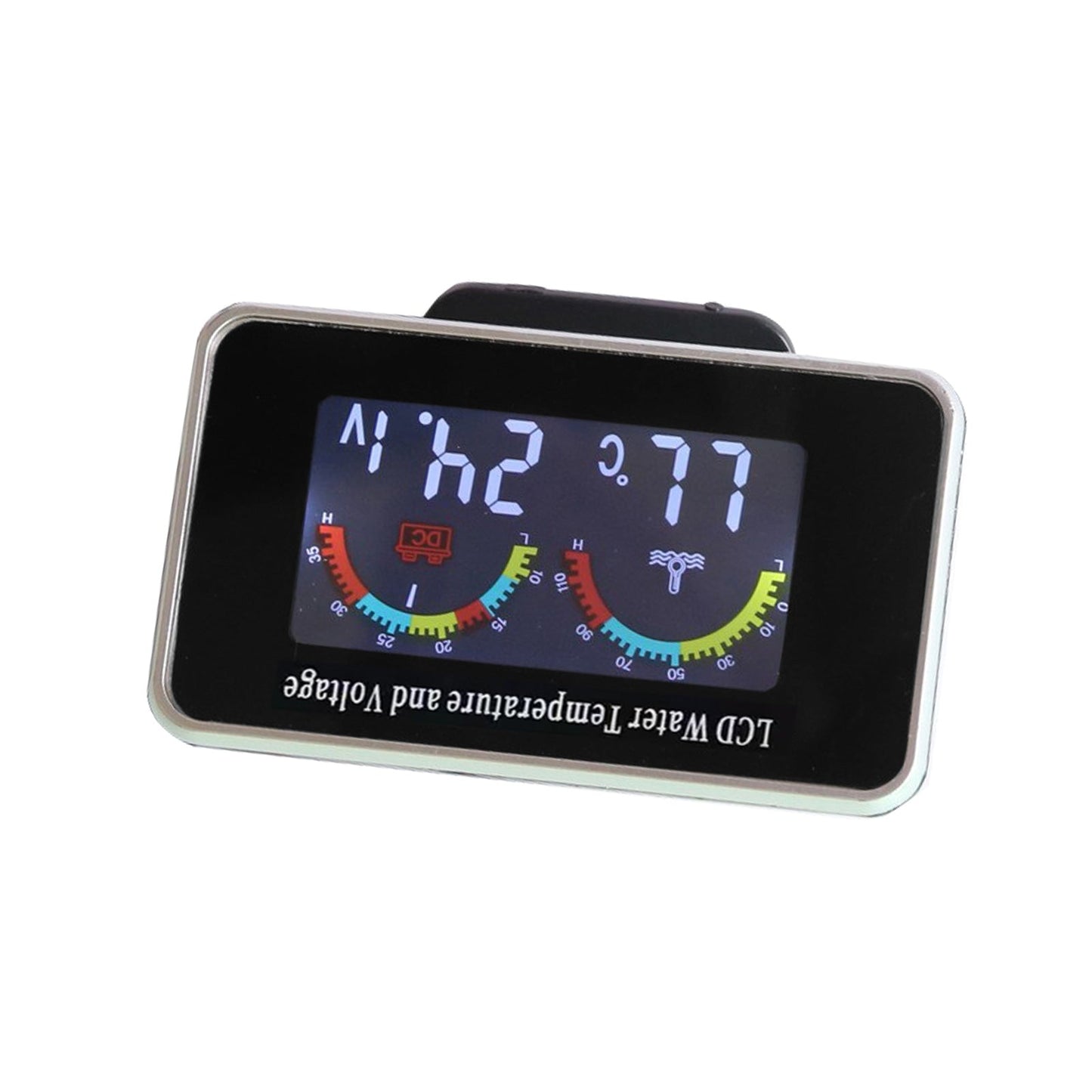 2-in-1 Car Digital LCD Water Temperature Meter & Voltmeter Gauge Suitable For 12V / 24V Vehicles