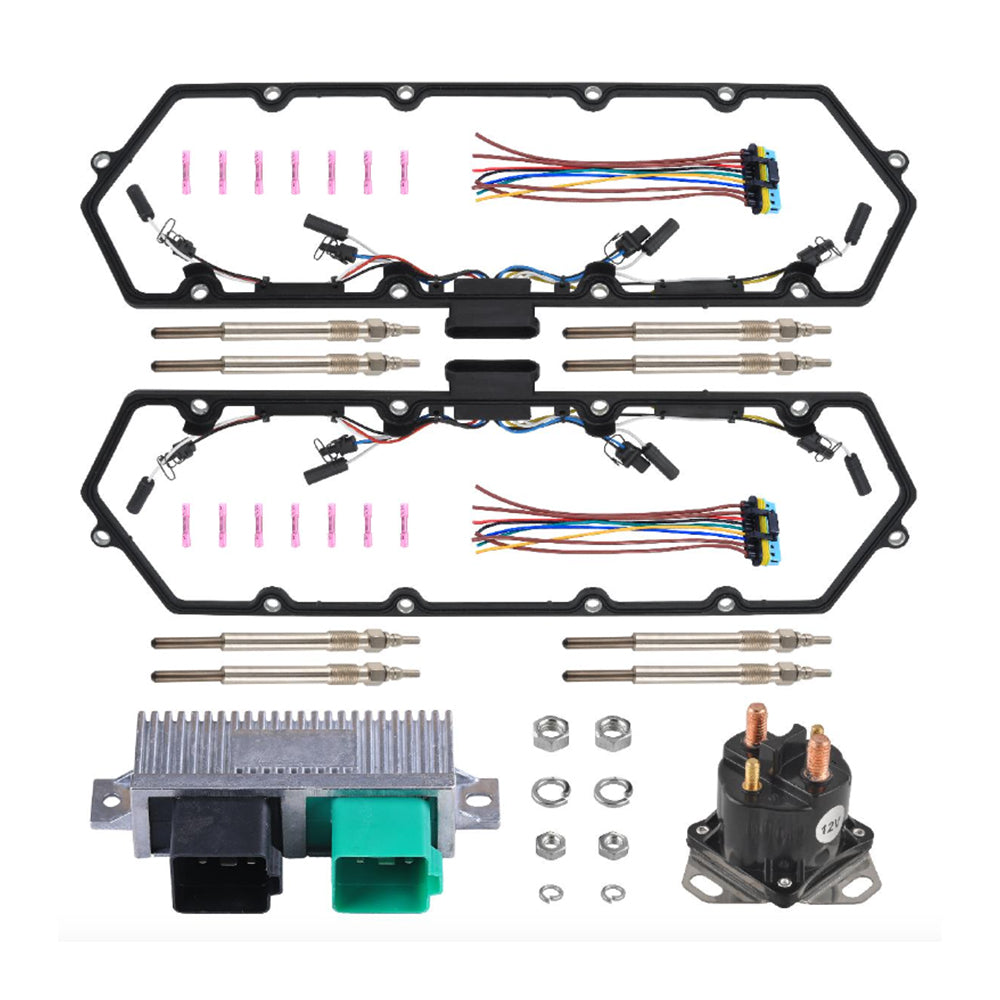 Glow Plug Kit Suitable For Ford 7.3L Diesel F250 F350 E250 E350 Excursion 98–03.