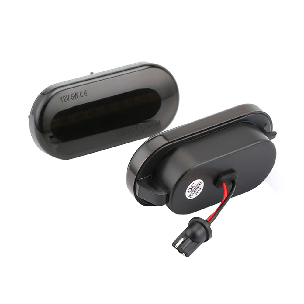 2x Dynamic LED Side Indicator Black Smoke Turning Signal Light Suitable for SEAT