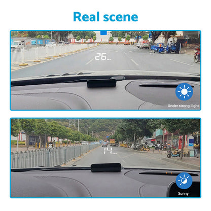 Universal Car Head-Up Display GPS Digital Speedometer with Speed Warning OBD2