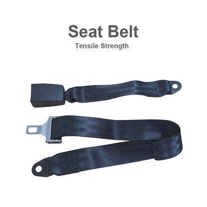 2x 2-Point Retractable Adjustable Lap Sash Seat Belt Strap Suitable for Car Truc