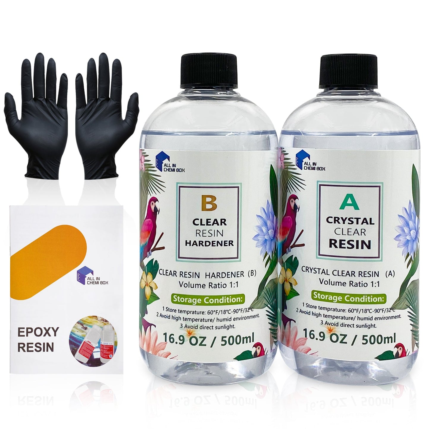 Epoxy Resin Art DIY UV Crafts Glass Water Clear Epoxy Coating 1 1 2 1 3 1 AB Kit.