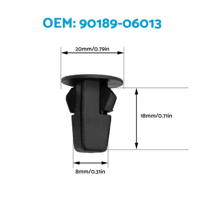 100PCS Panel Clip Lock Nut Splash Guard Push Rivet Suitable For Toyota Lexus