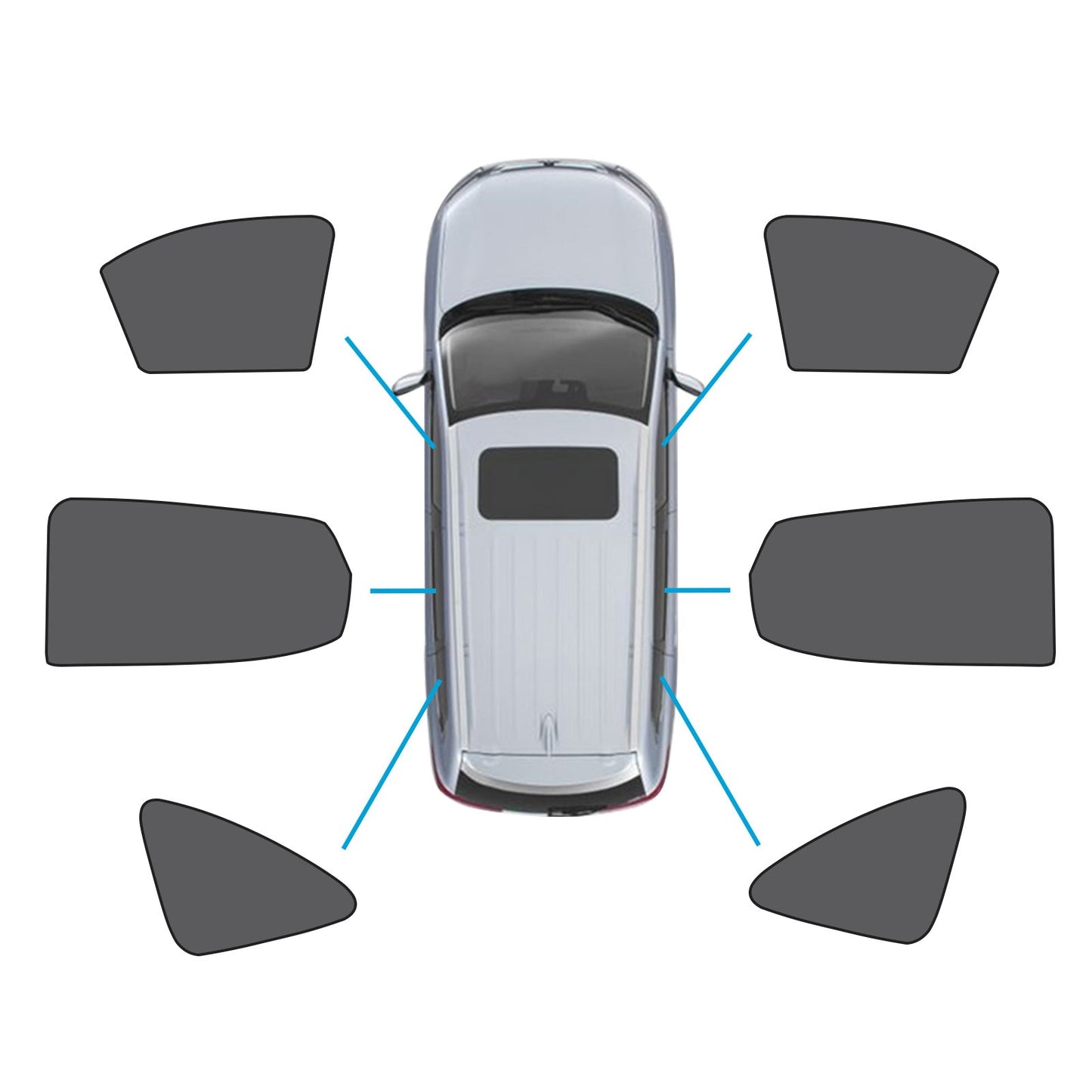 Magnetic Window Mesh Sun Blind Shade Suitable For MG ZS / ZST / ZS EV 2018-2023.