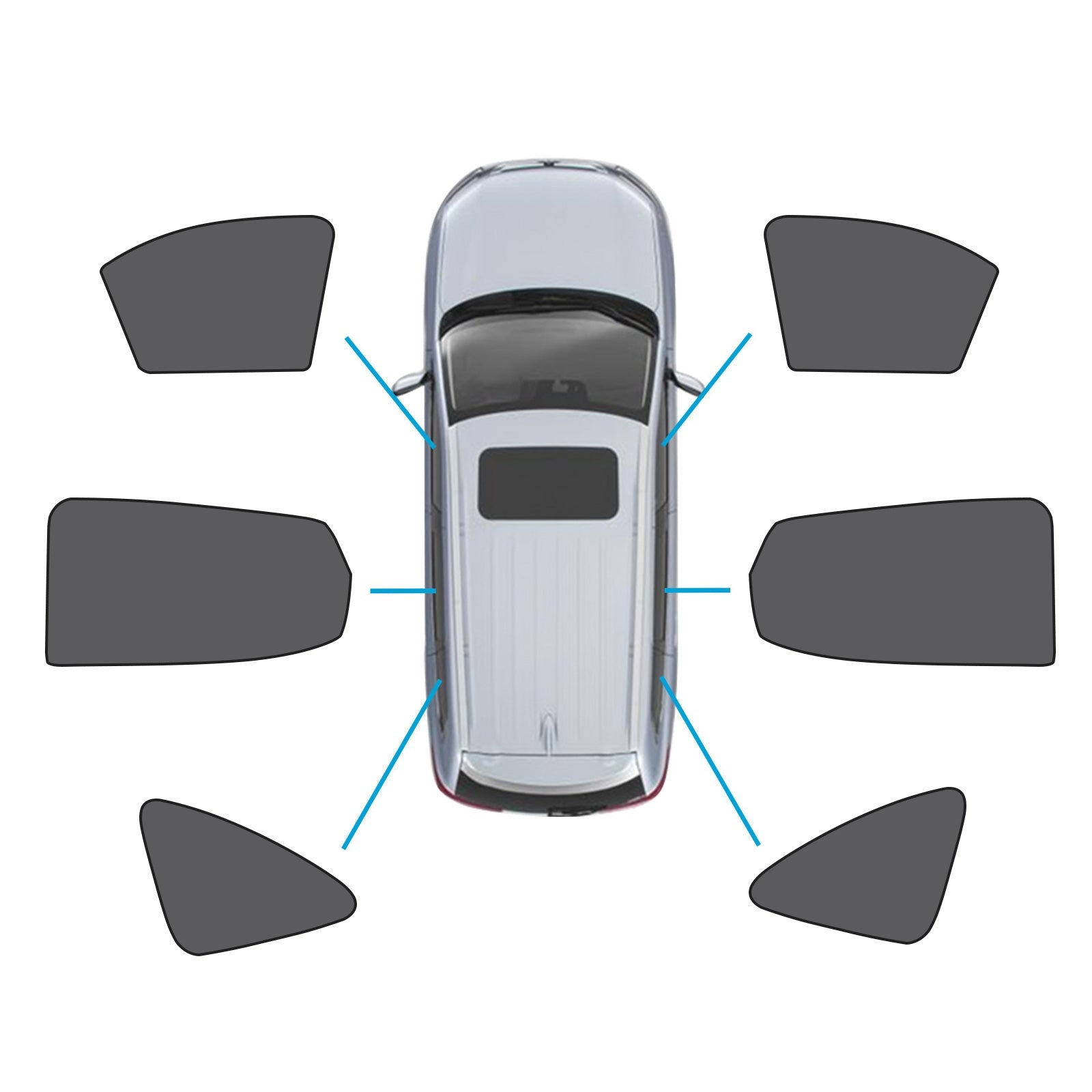Magnetic Window Mesh Sun Blind Shade Suitable For MG ZS / ZST / ZS EV 2018-2023.