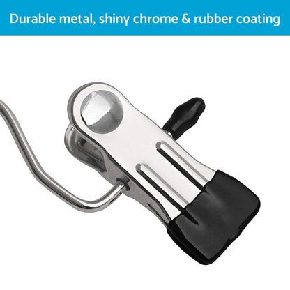 30PCS Single Clips Metal Hook Pins Scarf Belt Shoe Boots Hanger Portable Pegs.
