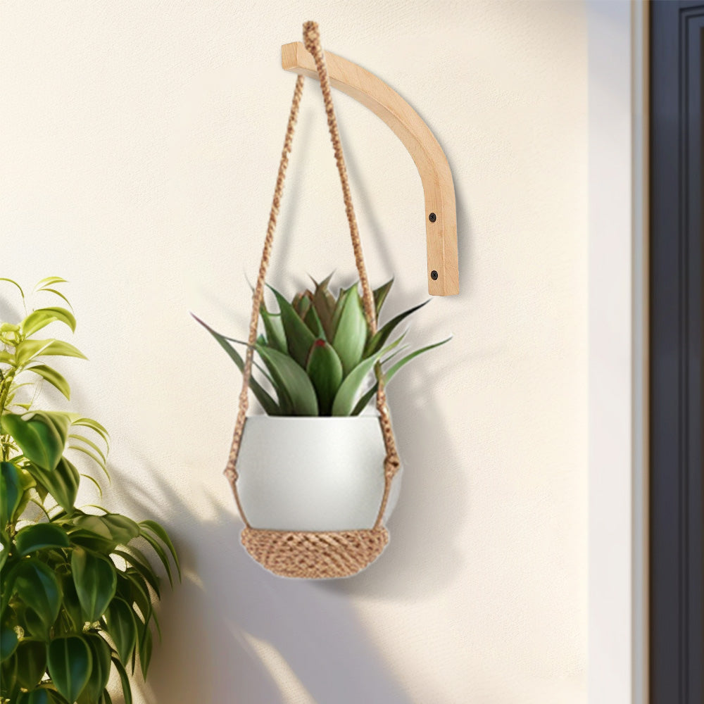 Plant Hanger Hanging Plant Hook Wooden Hanging Basket Wall Plant Hook Flower Pot.