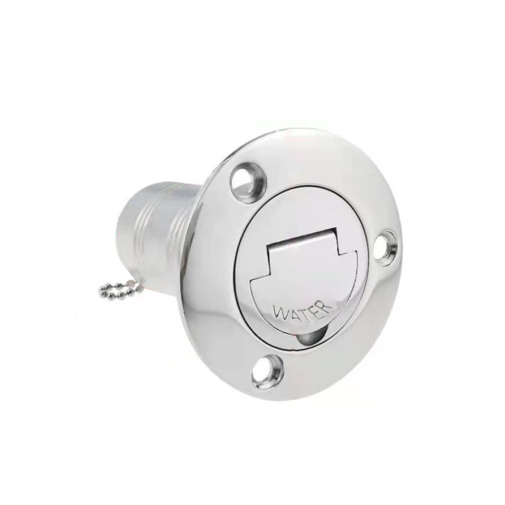 Keyless Water Deck Fill/Filler 1.5 inch  Polished 316 Stainless Steel Suitable For Marine Boat
