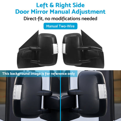Left & Right Side Door Mirrors with Manual Adjustment Suitable For LDV V80 2013-Onward