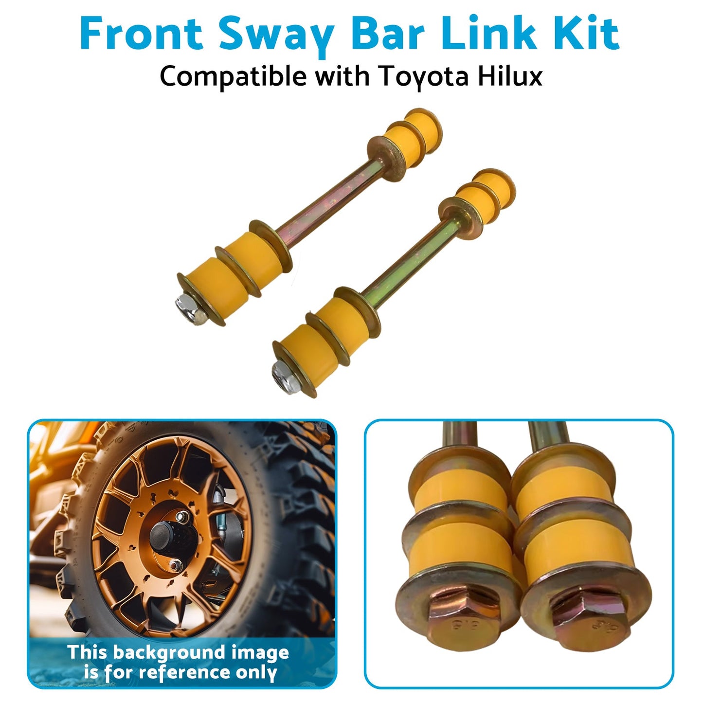 2 X Front Sway Bar Link Kit Suitablefor 88-05 Toyota Hilux KZN165R LN107R LN167R.