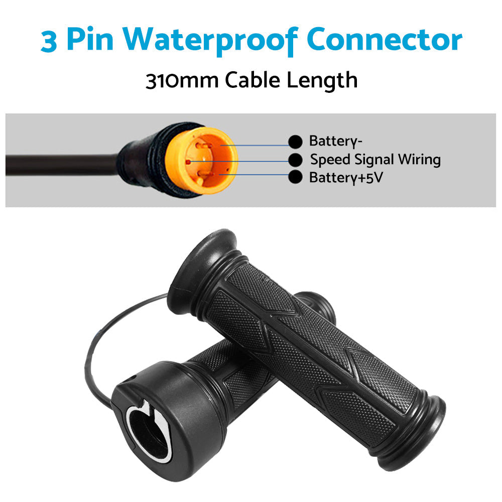 Full Twist Throttle Electric Bike Ebike Right Hand 3Pin Bike Grip Twist Throttle