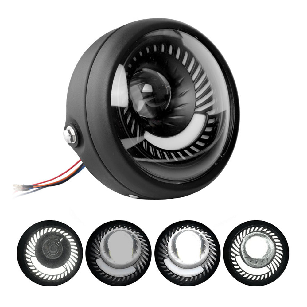 6.5-inch Motorcycle LED Headlight DRL Hi/Lo Suitable for Cafe Racer
