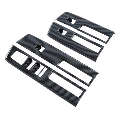 4x Window Lift Panel Cover Trim Suitable for Mitsubishi L200 Triton Carbon