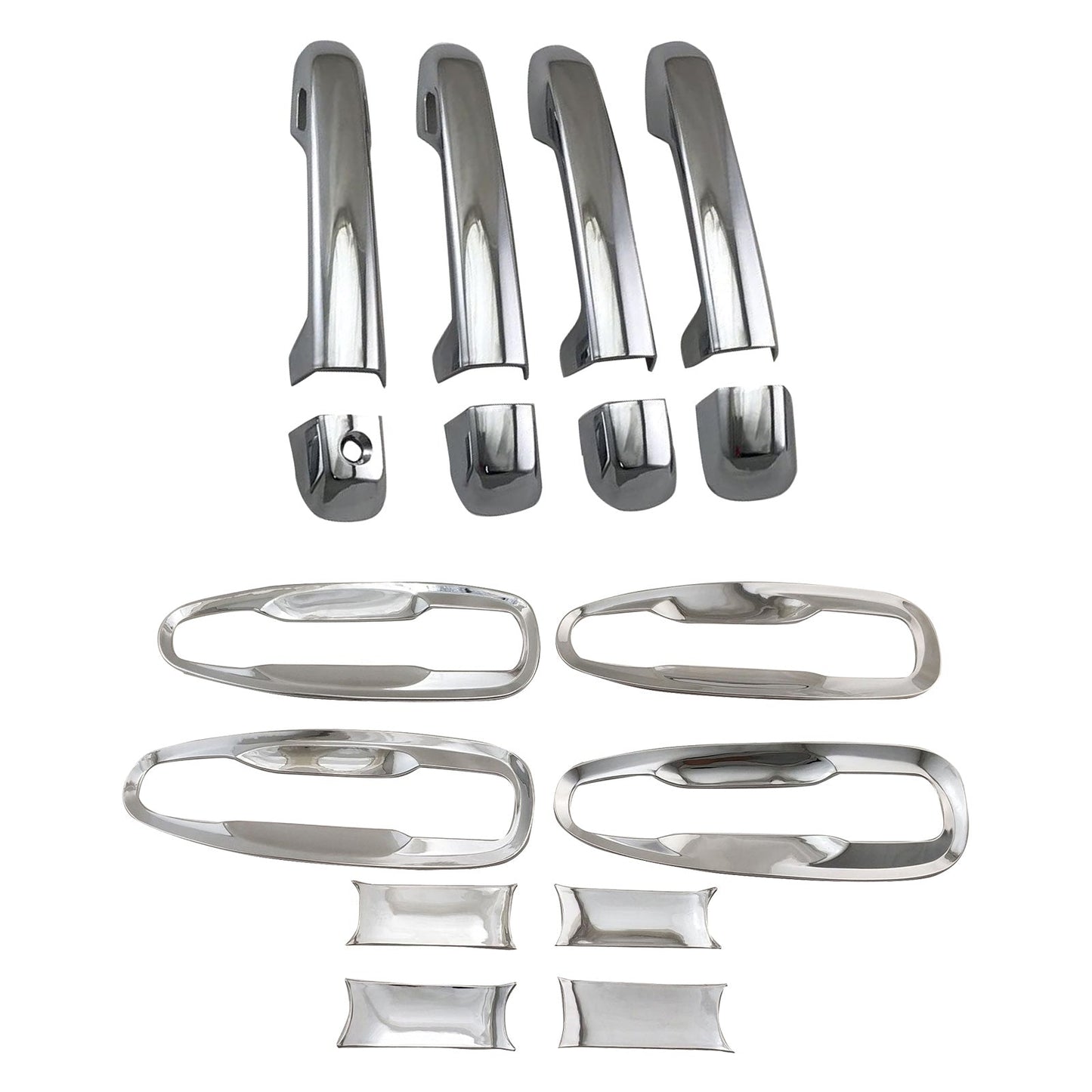 Chrome Door Handle Cover With Bowl Trim Suitable for Toyota Prado 4.0L V6