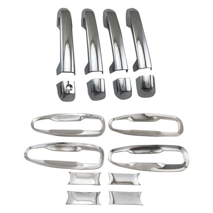 Chrome Door Handle Cover With Bowl Trim Suitable for Toyota Prado 4.0L V6
