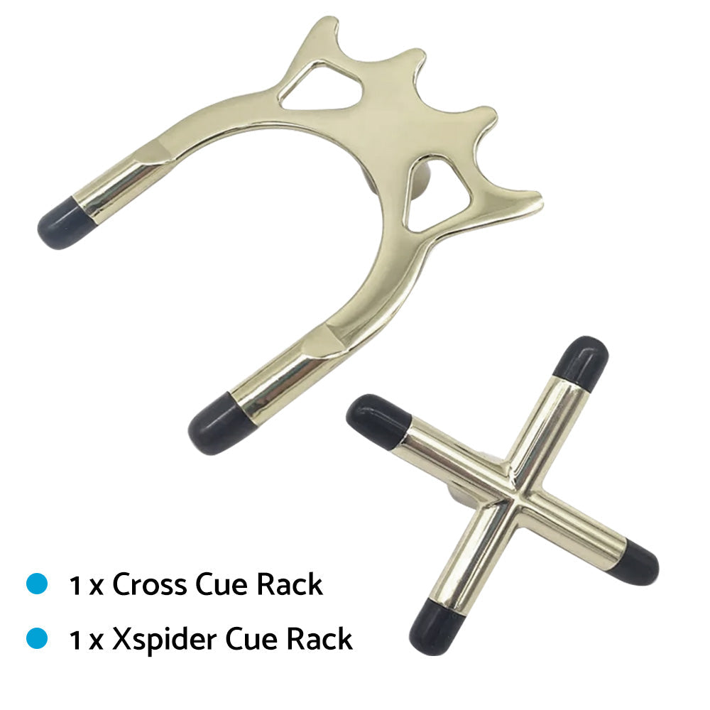 Pool Snooker Billiard Table Cue Rest Cross & Spider Jigger Set Suitable for Stan