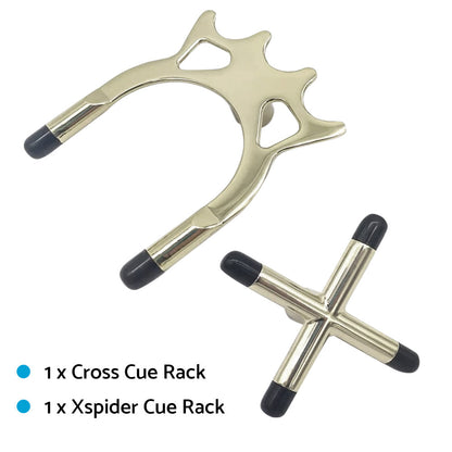 Pool Snooker Billiard Table Cue Rest Cross & Spider Jigger Set Suitable for Stan
