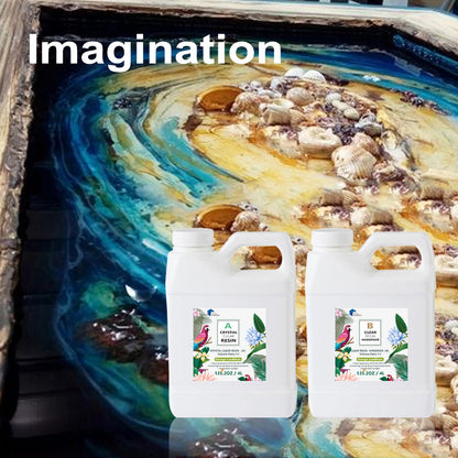 8L Epoxy Resin 1:1 AB Kit Suitable For Art DIY UV Crafts Glass & Water Clear Coating