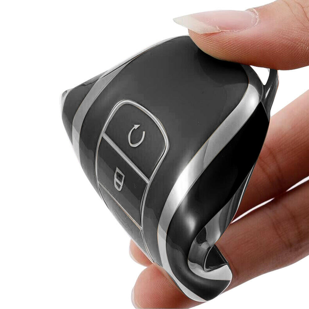 Remote Key Fob Case Cover Black & Silver TPU Suitable For Chery Omoda 5 2022-2025.