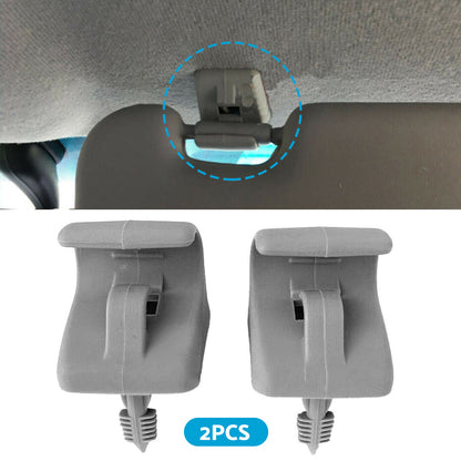 2x Sun Visor Clips Left & Right Side Suitable For Hyundai Getz 2002-2011 Grey 852351C300QS
