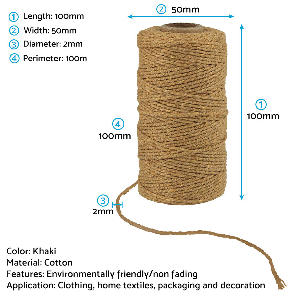 Cotton Twine Natural Jute Twine Packing Twines Bakers Twine Gift Wrapping Crafts.