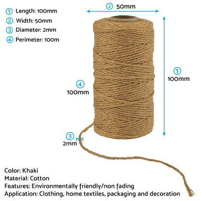 Cotton Twine Natural Jute Twine Packing Twines Bakers Twine Gift Wrapping Crafts.