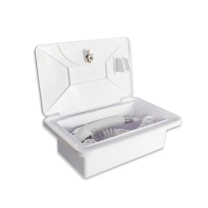 1 Set External RV Caravan Shower Box Exterior Faucet Camper Trailer Boat White.