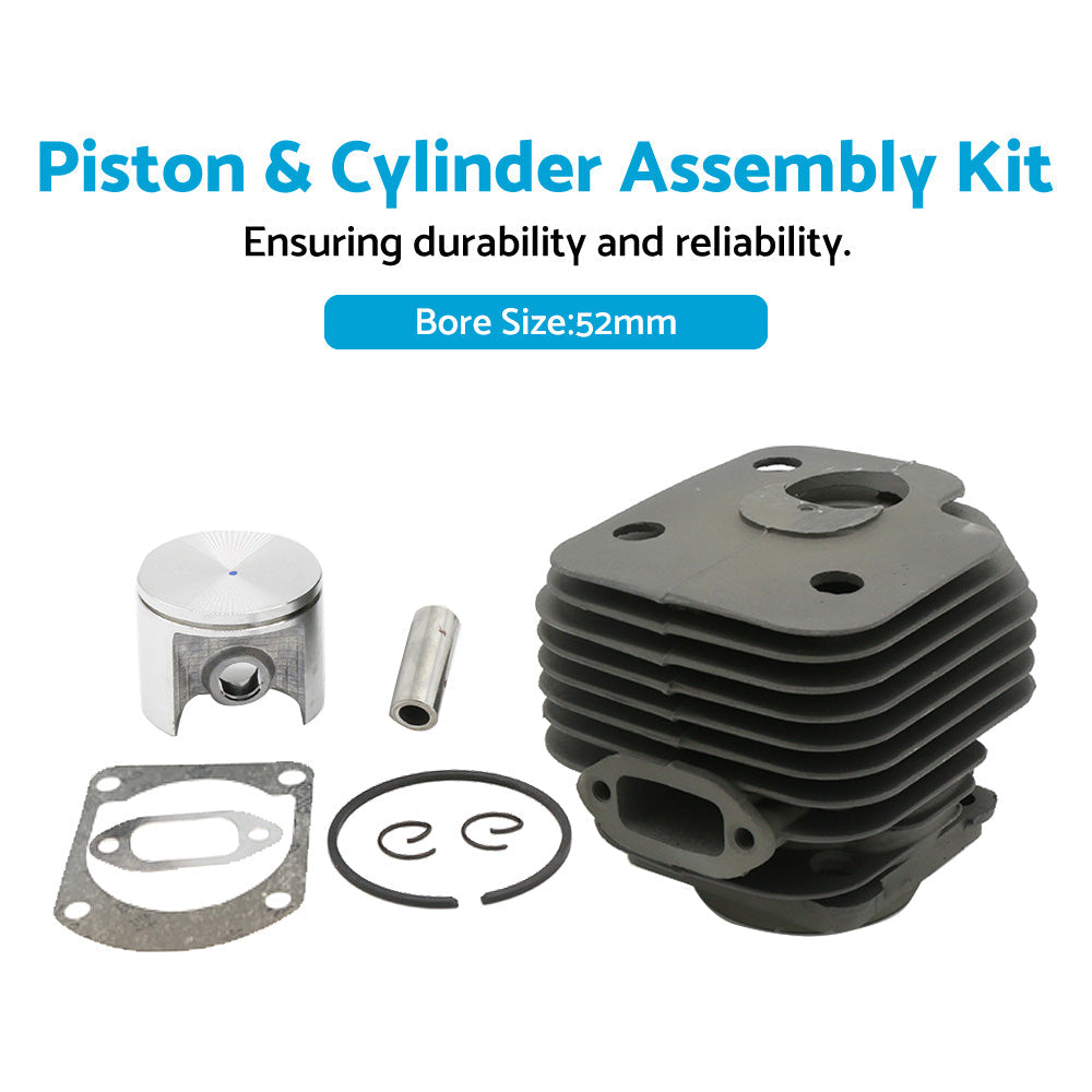 Piston  and  Cylinder Assembly Kit Suitable For Husqvarna 66 268 272 Chainsaw 52mm.