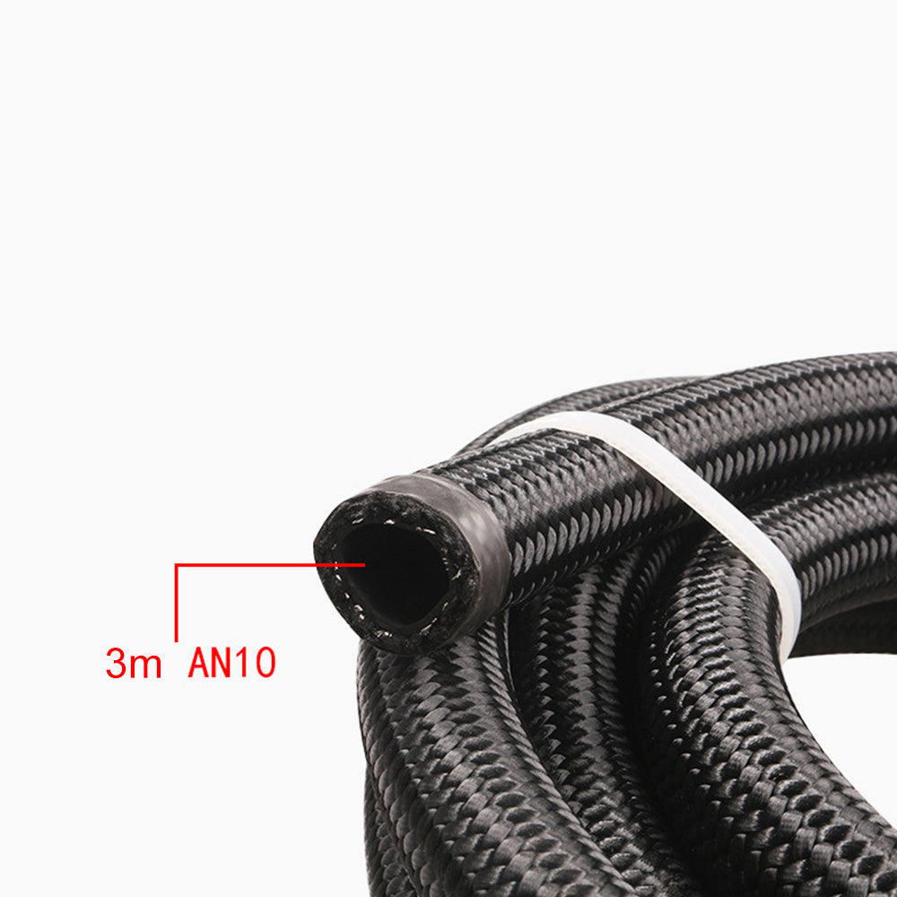 Aluminium Baffled Engine Oil Catch Can 0. 75L 2 Port AN10  3M Hose Fitting Kit.
