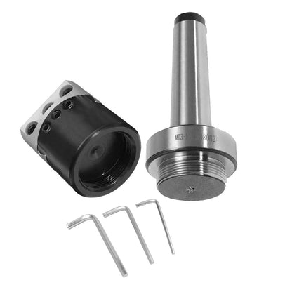 1 Set 12mm Boring Head with 9x 12mm Carbide Boring Tips MT3 M12 1-1/2-18 Shank