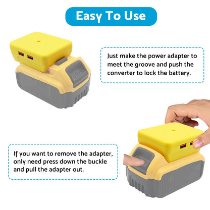 Torch Lamp LED Flood Work Light Tool Suitable for DeWalt 18V 20V Lithium Battery.