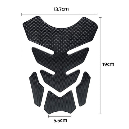 Wide Pure Black Motorcycle Gas Tank Pad Protector Decal Suitable For Motorbike