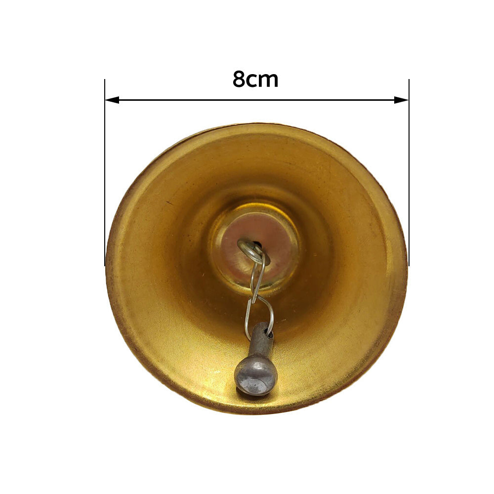 Brass Hand Bell Loud Call Bell Handbell Desk Ringbell for Wedding Festival.