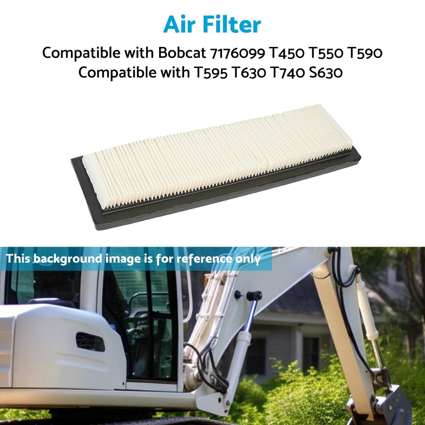Air Filter Suitable For Bobcat 7176099 T450 T550 T590 T595 T630 T740 S630 S650.