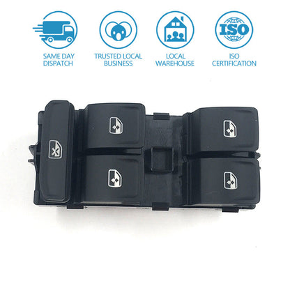Power Window Switch Suitable For SEAT Leon, VW Golf MK7, Passat, Tiguan & Skoda 5G0959857