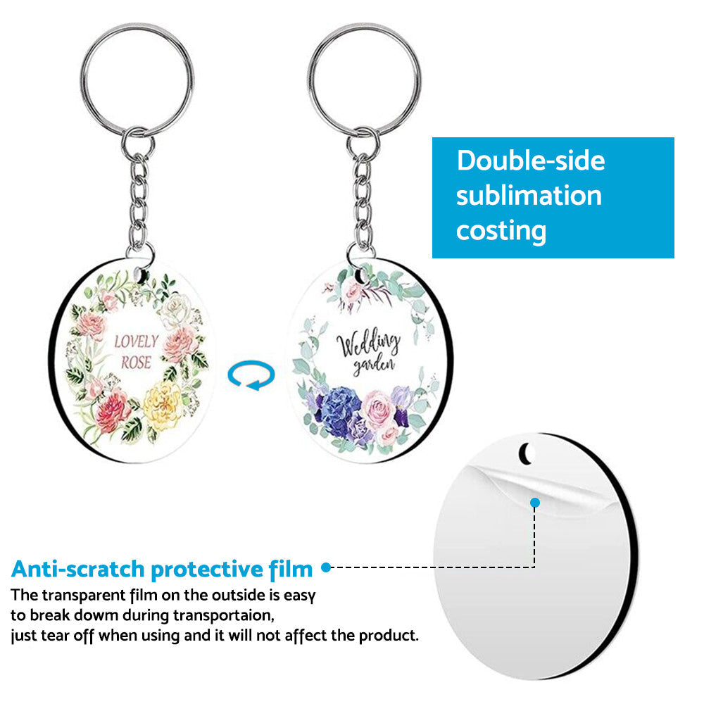 Bulk Keychain Ornament Set 150PCS Sublimation Blank Keychains Suitable for Craft
