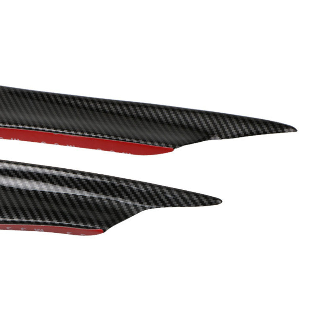 4x Carbon Fiber Bumper Fin Canard Splitter Diffuser Valence Spoiler Lip.