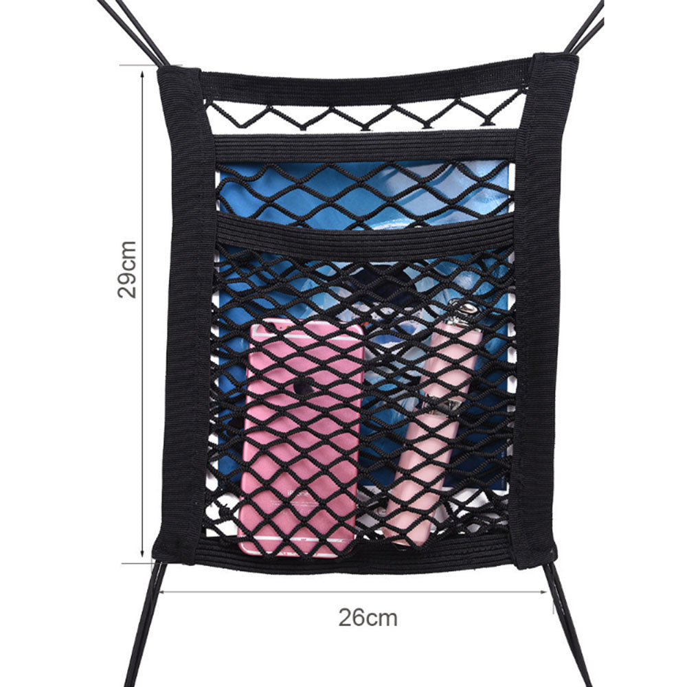 Car & Truck Seat Mesh Storage Net Bag Organizer Suitable for Universal Fit