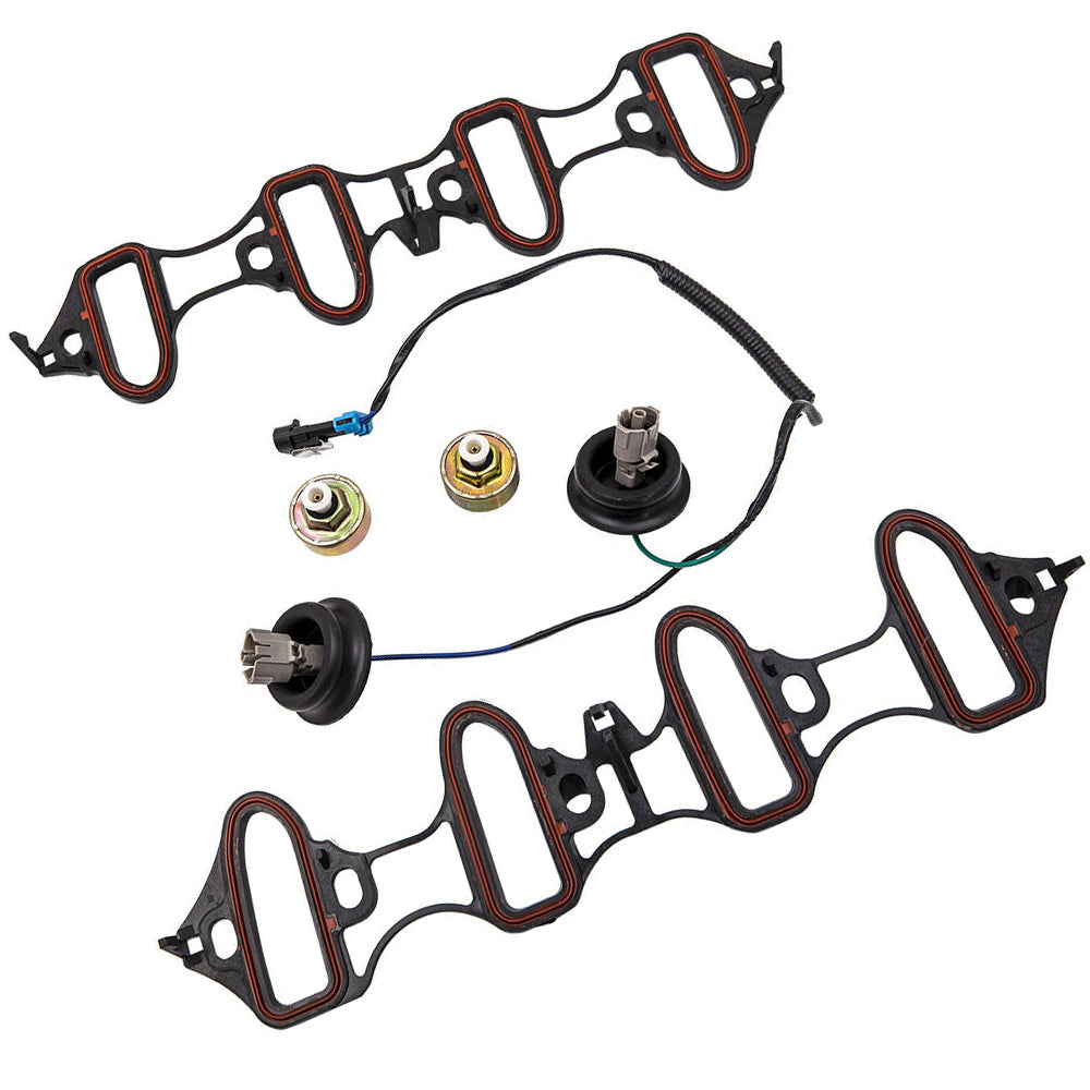 Knock Sensor Harness & Intake Manifold Gasket Kit Suitable for GM 4.8L 5.3L 6.0L.