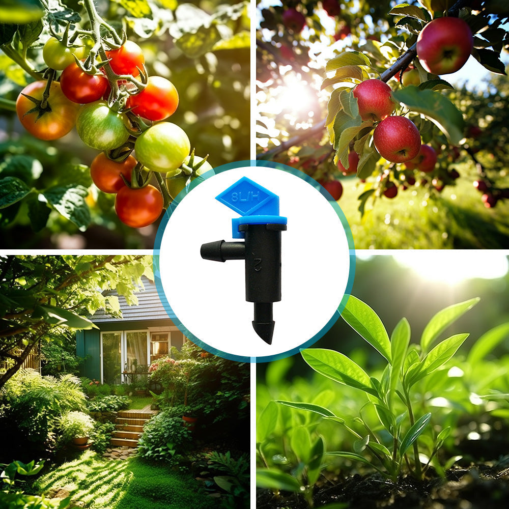 100PCS Drip Flag Emitter Flag Dripper for Garden Drip Irrigation Dropper 8L H.