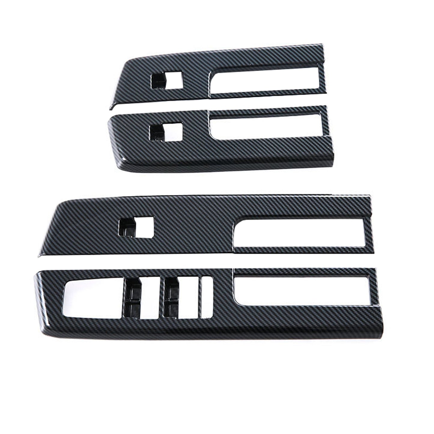 4x Window Lift Panel Cover Trim Suitable for Mitsubishi L200 Triton Carbon