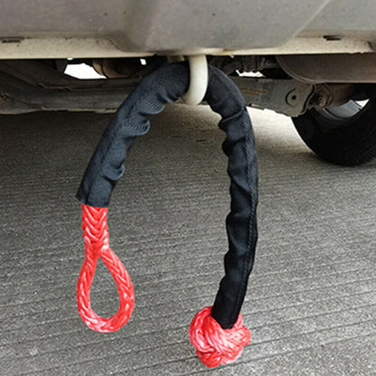 Recovery Pulley Kit Suitable For Winch Ropes 3/8 inch & 1/2 inch Soft Shackle Red & Black.