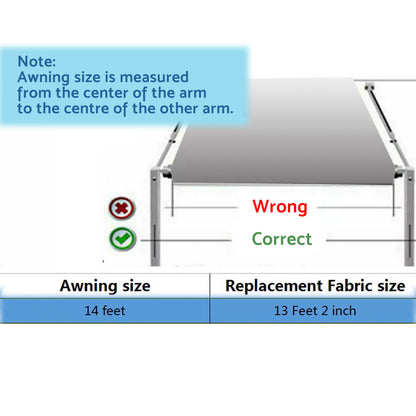 PVC Vinyl Awning Fabric Blue Fade 13-16FT Suitable For RV Caravan Trailer Camper