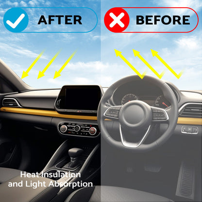 Non-Slip Dash Mat Dashboard Cover Suitable For Hyundai Santa Fe DM 2013-2018 Black