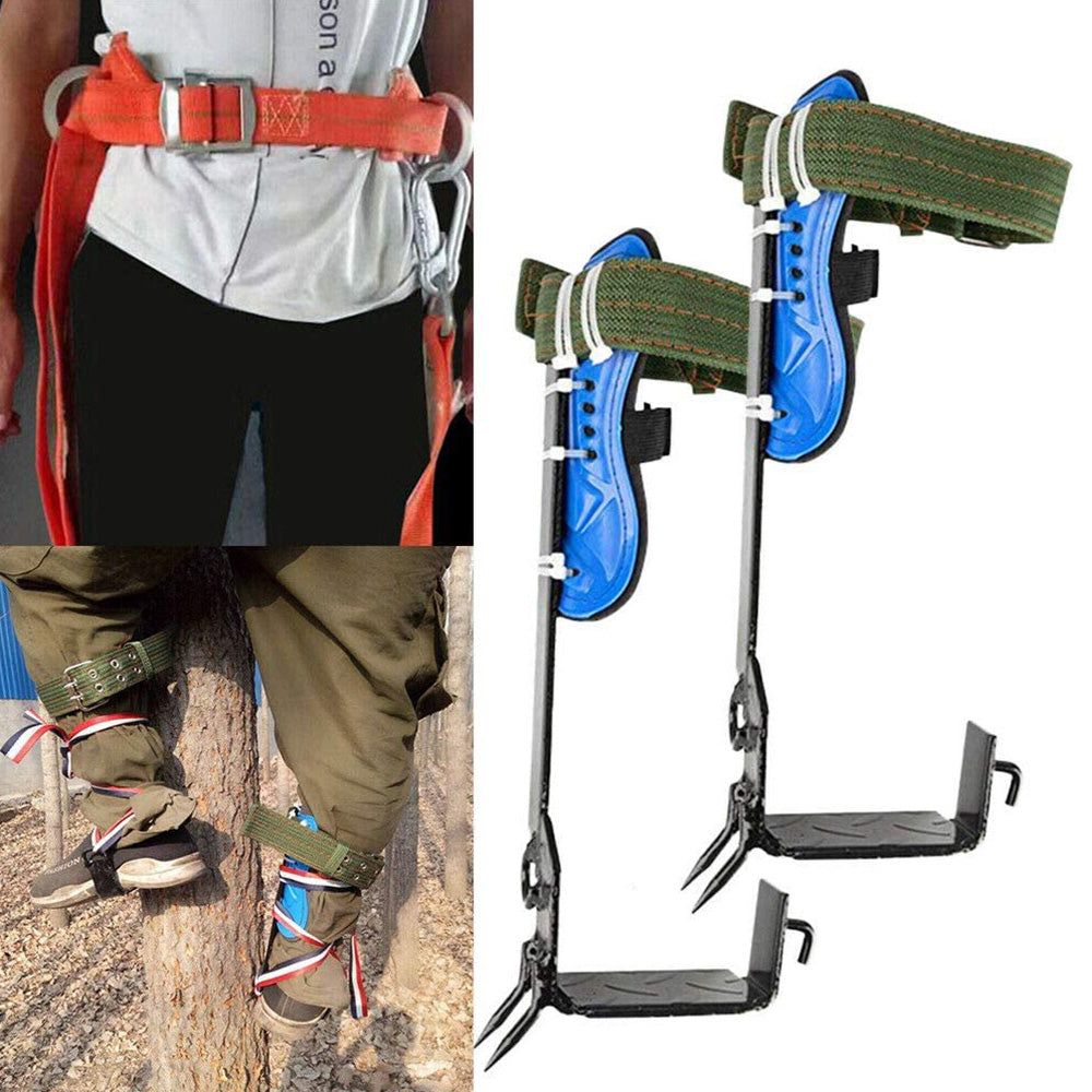 2-Gear Adjustable Safety Tree Climbing Spike Set Suitable for Hunting & Survival