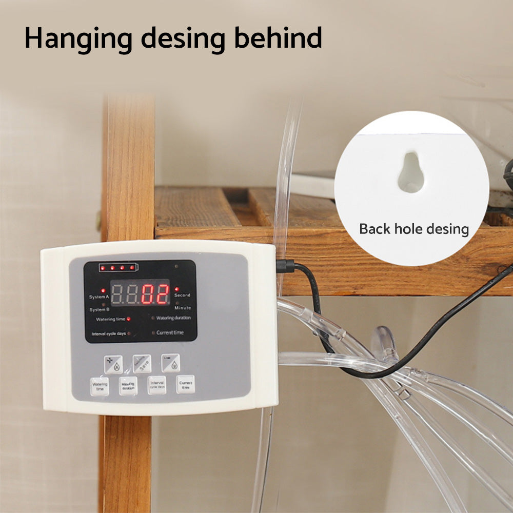 Smart Drip Self-Watering Irrigation Timer Kit 10M Solar-Powered Automatic Plant Watering System