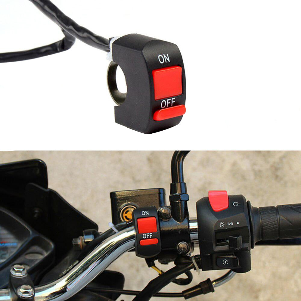 2x Universal Motorcycle ATV Handlebar Light Switch ON/OFF Button Suitable for Al