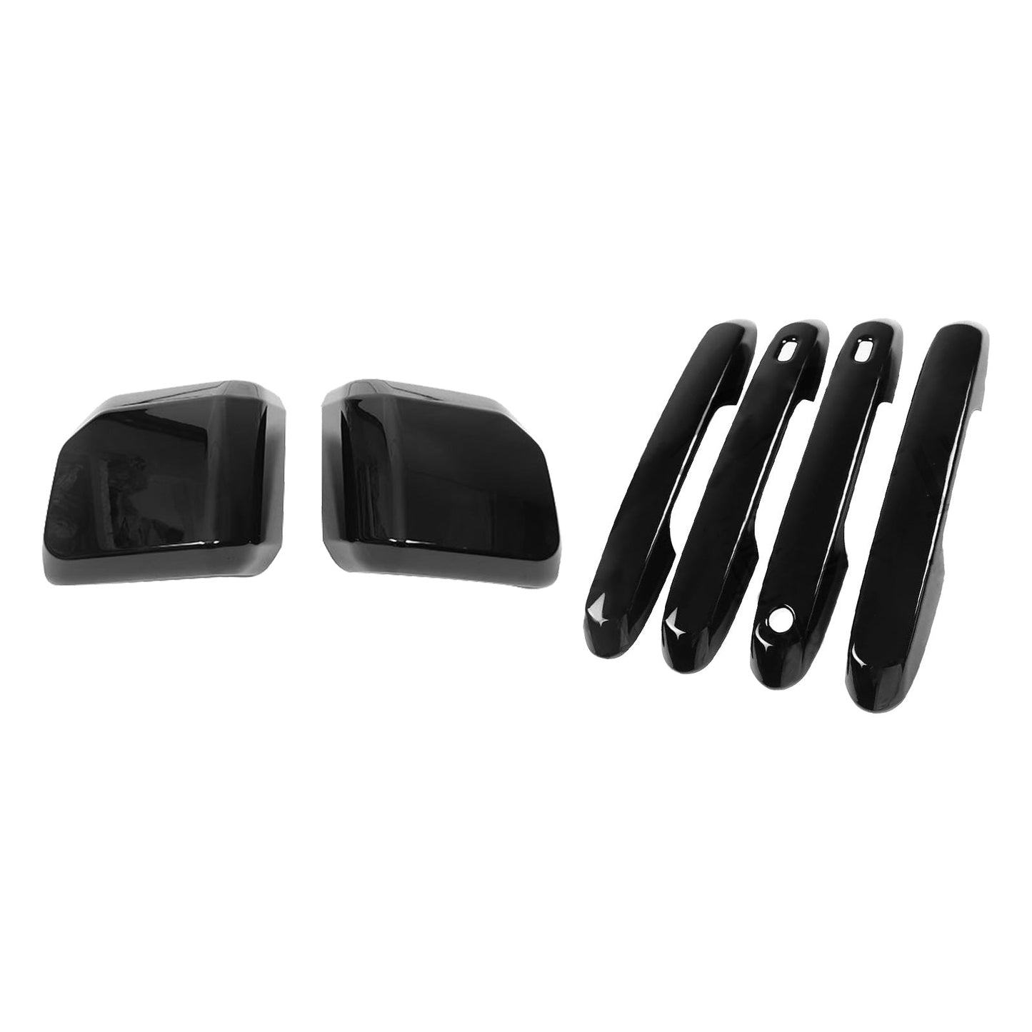Door Handle & Rearview Mirror Cover Suitable For Toyota Prado LC250 2024 Glossy Black